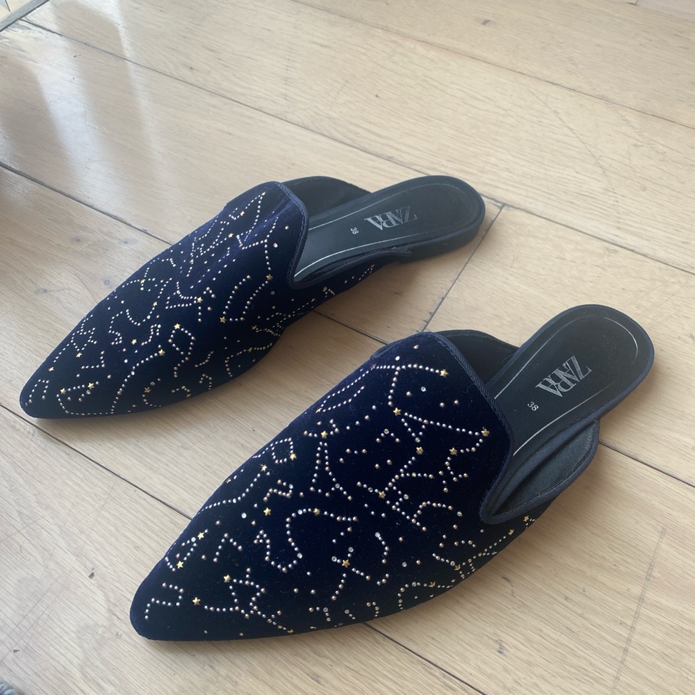 zara slip on loafers